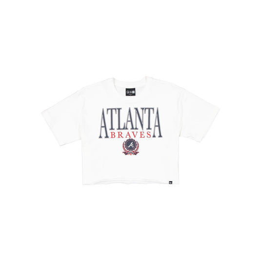 Atlanta Braves Throwback Prep Women's Cropped T-Shirt - New Era Cap