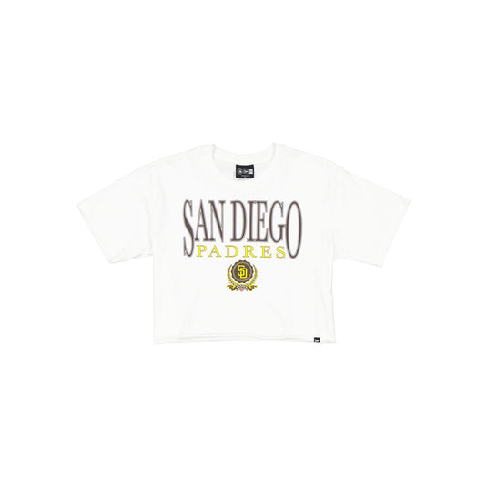 San Diego Padres Throwback Prep Women's Cropped T-Shirt - New Era Cap