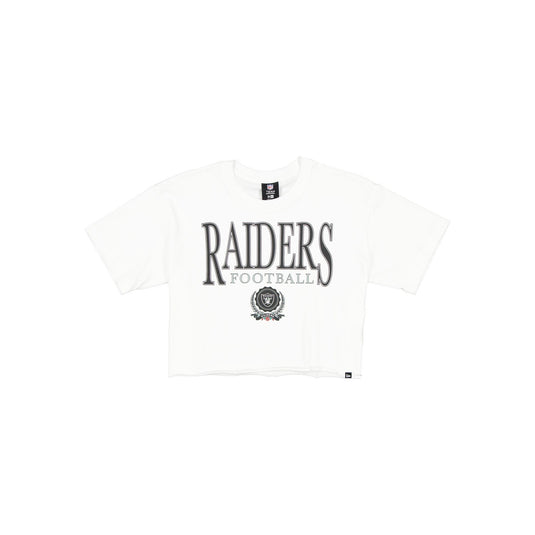 Las Vegas Raiders Throwback Prep Women's Cropped T-Shirt - New Era Cap