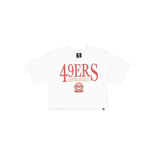 San Francisco 49ers Throwback Prep Women's Cropped T-Shirt - New Era Cap