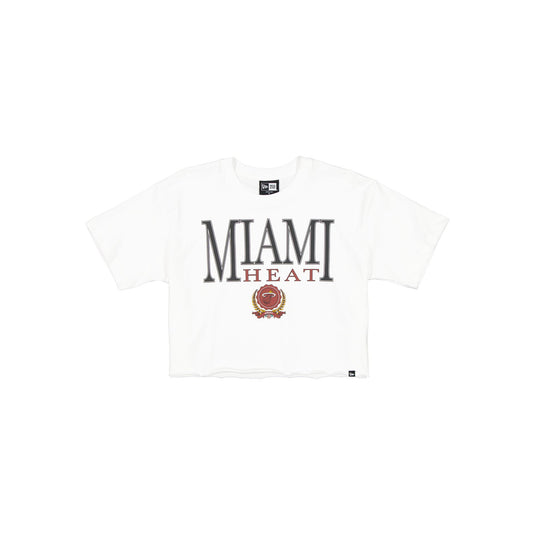 Miami Heat Throwback Prep Women's Cropped T-Shirt - New Era Cap