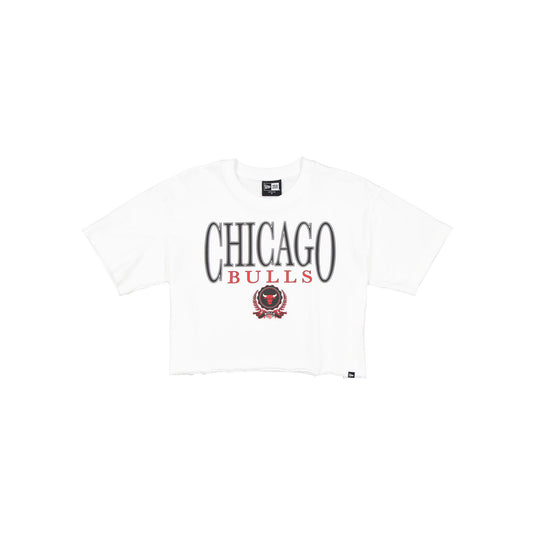 Chicago Bulls Throwback Prep Women's Cropped T-Shirt - New Era Cap