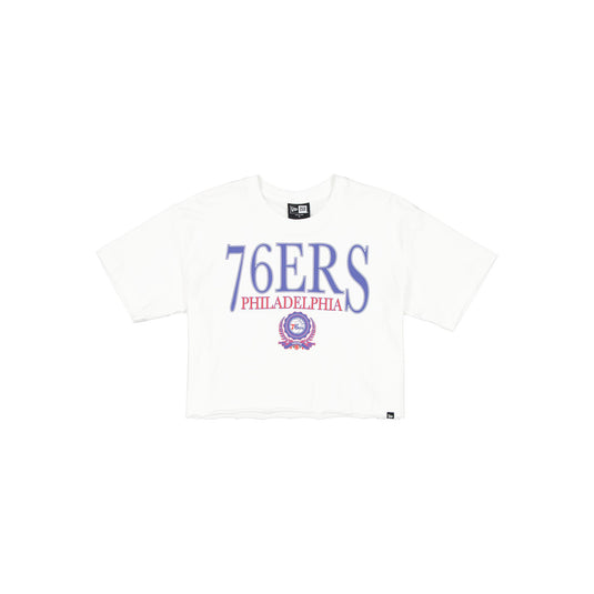 Philadelphia 76ers Throwback Prep Women's Cropped T-Shirt - New Era Cap