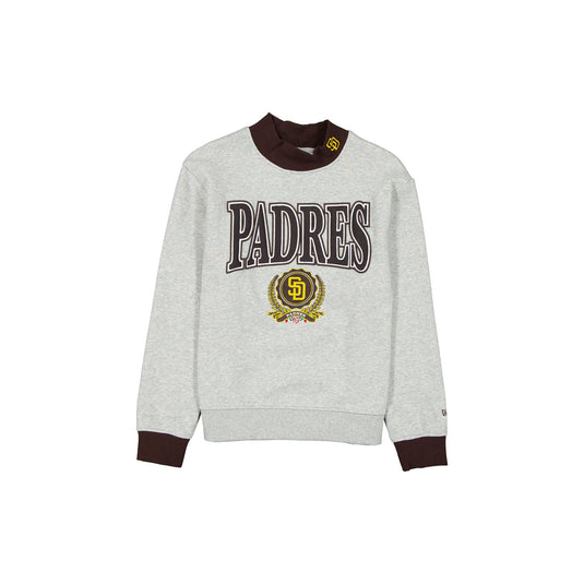 San Diego Padres Throwback Prep Women's Mockneck Sweatshirt - New Era Cap