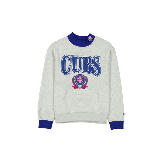 Chicago Cubs Throwback Prep Women's Mockneck Sweatshirt - New Era Cap