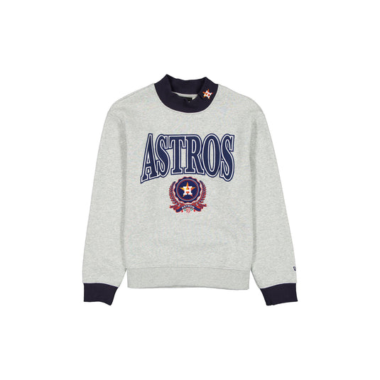 Houston Astros Throwback Prep Women's Mockneck Sweatshirt - New Era Cap