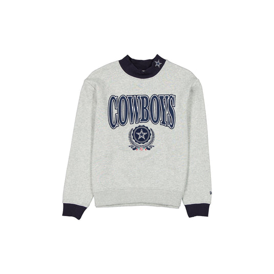 Dallas Cowboys Throwback Prep Women's Mockneck Sweatshirt - New Era Cap