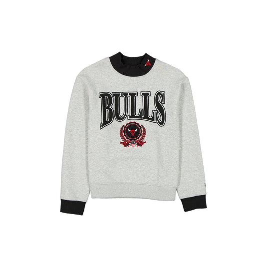 Chicago Bulls Throwback Prep Women's Mockneck Sweatshirt - New Era Cap