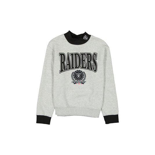 Las Vegas Raiders Throwback Prep Women's Mockneck Sweatshirt - New Era Cap
