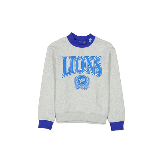 Detroit Lions Throwback Prep Women's Mockneck Sweatshirt - New Era Cap