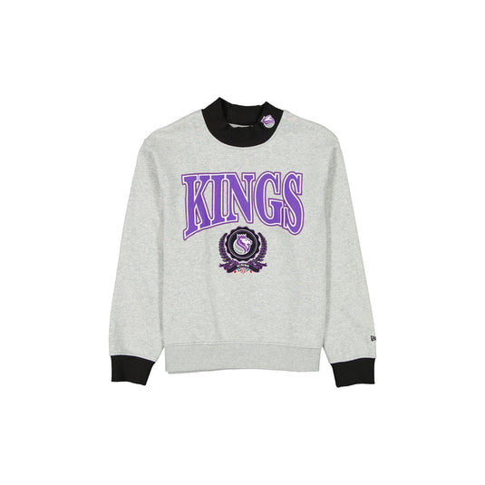 Sacramento Kings Throwback Prep Women's Mockneck Sweatshirt - New Era Cap