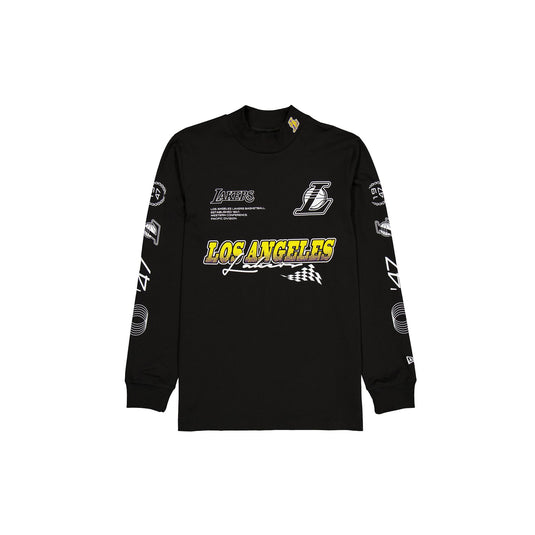 Los Angeles Lakers Modern Speed Black Long Sleeve T-Shirt - New Era Cap