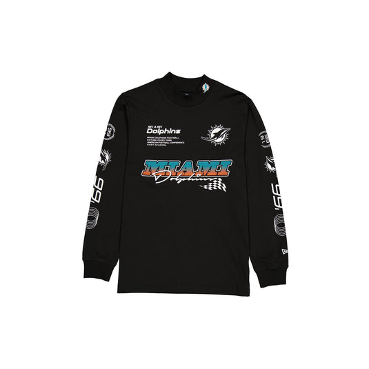 Miami Dolphins Modern Speed Black Long Sleeve T-Shirt - New Era Cap