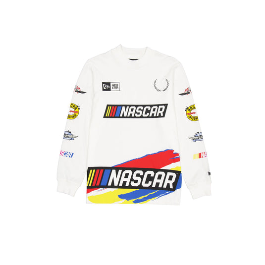 NASCAR Modern Speed White Long Sleeve T-Shirt - New Era Cap