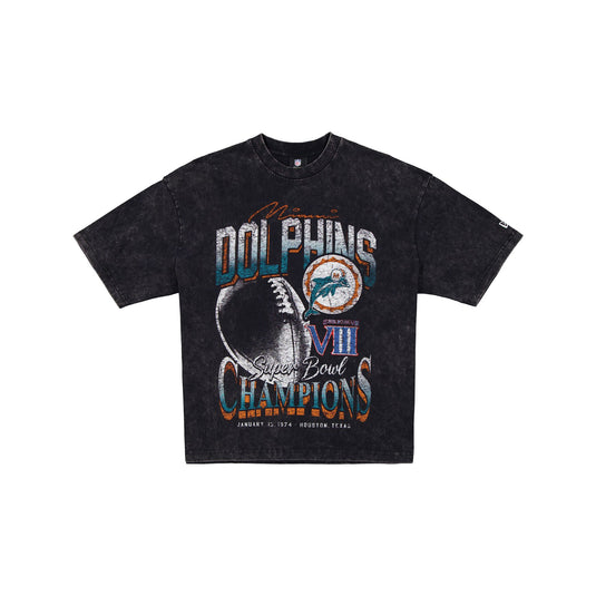 Miami Dolphins Super Bowl VIII Champions Sport Classics Black T-Shirt - New Era Cap