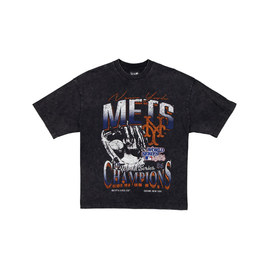 New York Mets 1986 World Series Champions Sport Classics Black T-Shirt - New Era Cap