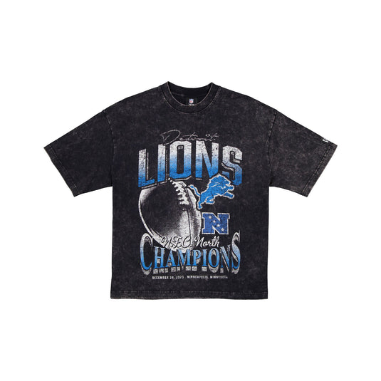 Detroit Lions 2023 NFC North Champions Sport Classics Black T-Shirt - New Era Cap