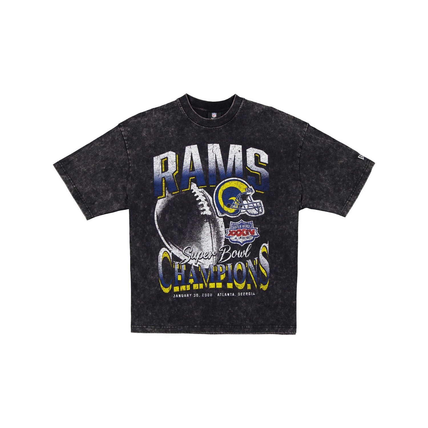 Los Angeles Rams Super Bowl XXXIV Champions Sport Classics Black T-Shirt