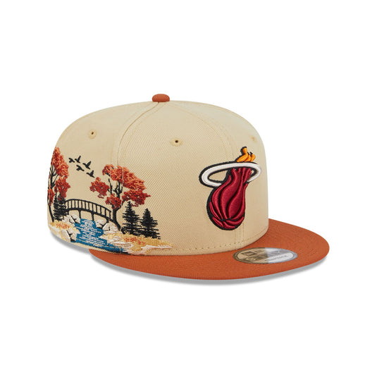 Miami Heat Fall Landscape 9FIFTY Snapback Hat - New Era Cap
