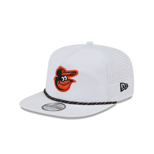 Baltimore Orioles Optic White Performance Rope Golfer Hat - New Era Cap