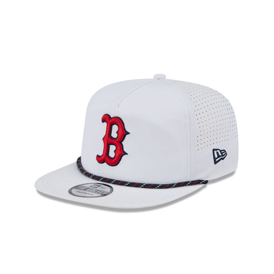 Boston Red Sox Optic White Performance Rope Golfer Hat - New Era Cap