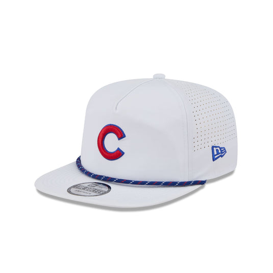 Chicago Cubs Optic White Performance Rope Golfer Hat - New Era Cap