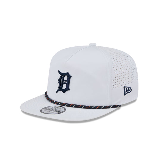 Detroit Tigers Optic White Performance Rope Golfer Hat - New Era Cap