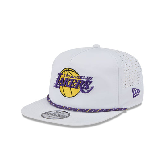 Los Angeles Lakers Optic White Performance Rope Golfer Hat - New Era Cap
