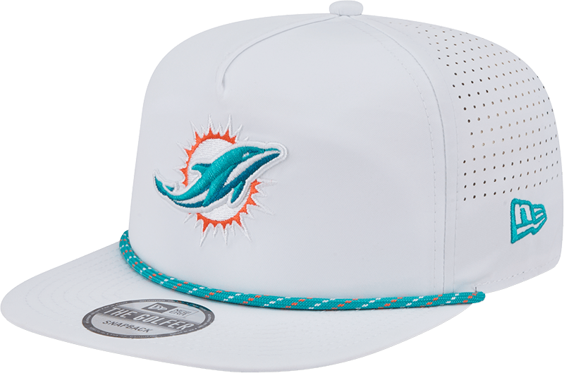 Miami Dolphins Optic White Performance Rope Golfer Hat