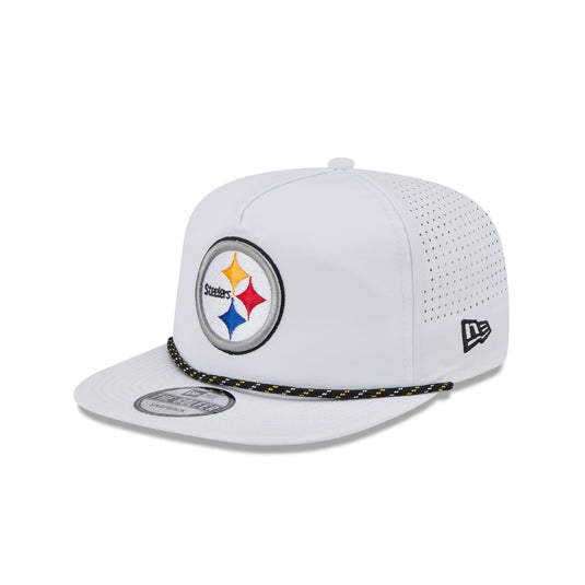 Pittsburgh Steelers Optic White Performance Rope Golfer Hat - New Era Cap