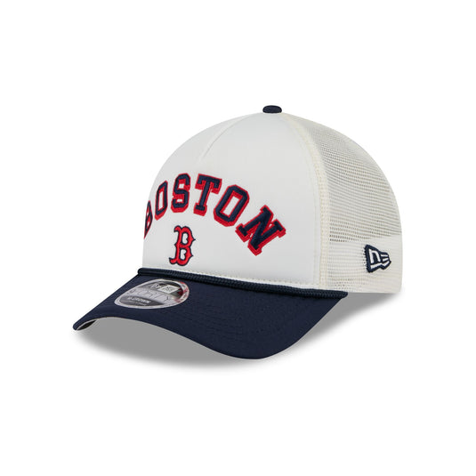 Boston Red Sox Chrome Arch 9FORTY M-Crown A-Frame Trucker Hat - New Era Cap