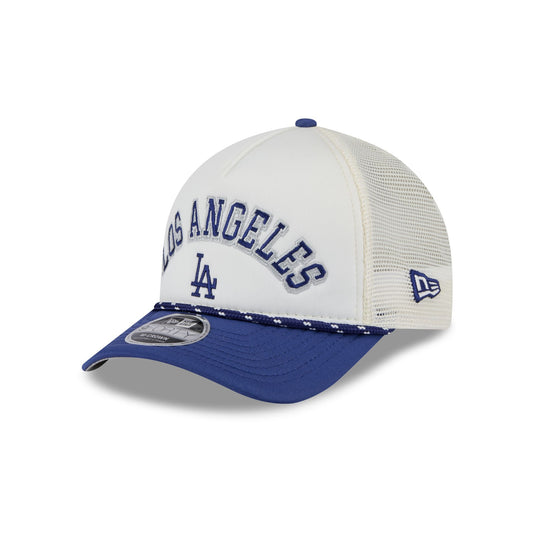 Los Angeles Dodgers Chrome Arch 9FORTY M-Crown A-Frame Trucker Hat - New Era Cap