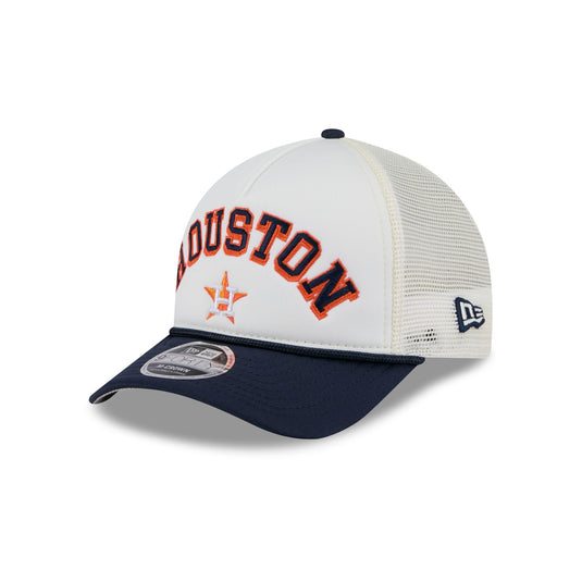 Houston Astros Chrome Arch 9FORTY M-Crown A-Frame Trucker Hat - New Era Cap