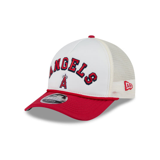 Los Angeles Angels Chrome Arch 9FORTY M-Crown A-Frame Trucker Hat - New Era Cap