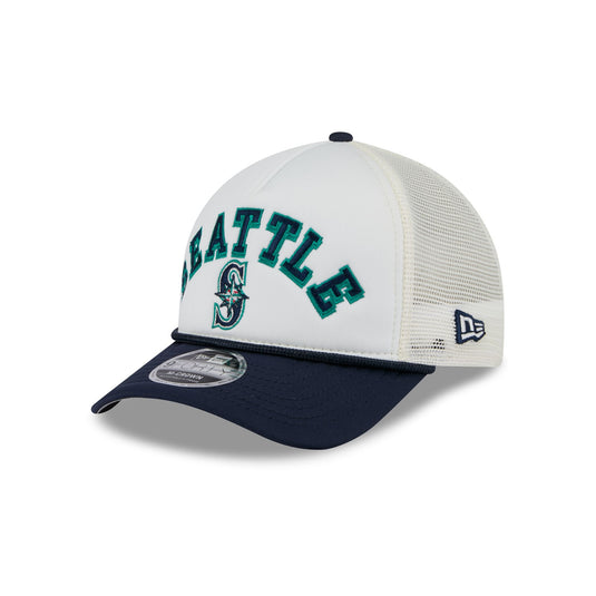 Seattle Mariners Chrome Arch 9FORTY M-Crown A-Frame Trucker Hat - New Era Cap