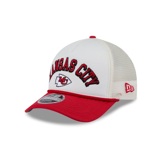 Kansas City Chiefs Chrome Arch 9FORTY M-Crown A-Frame Trucker Hat - New Era Cap
