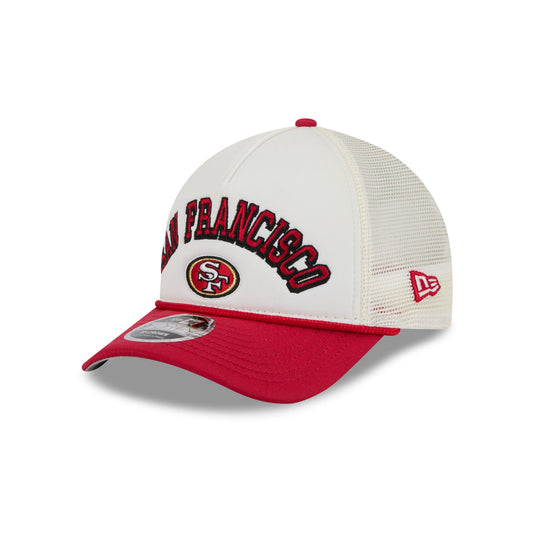 San Francisco 49ers Chrome Arch 9FORTY M-Crown A-Frame Trucker Hat - New Era Cap