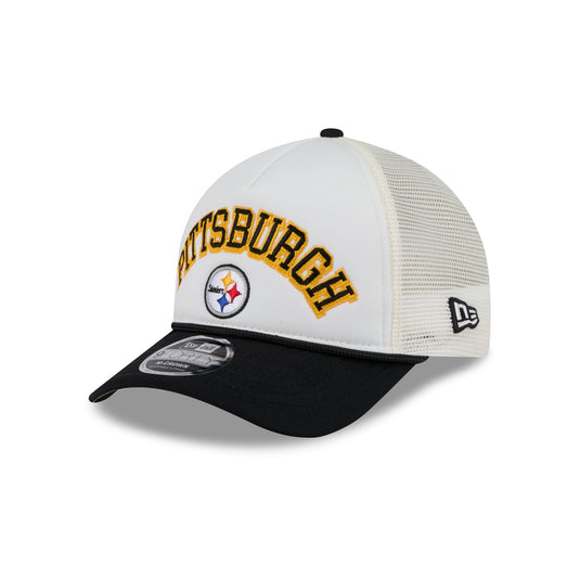 Pittsburgh Steelers Chrome Arch 9FORTY M-Crown A-Frame Trucker Hat - New Era Cap