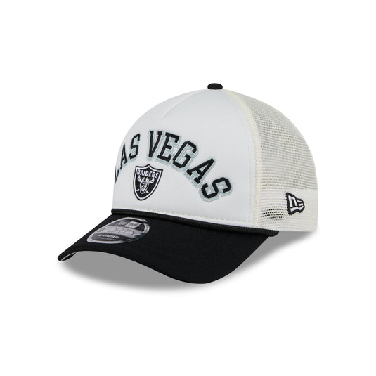 Las Vegas Raiders Chrome Arch 9FORTY M-Crown A-Frame Trucker Hat - New Era Cap