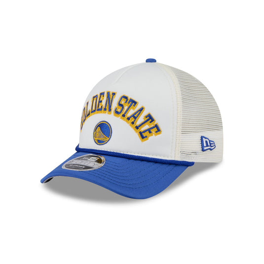Golden State Warriors Chrome Arch 9FORTY M-Crown A-Frame Trucker Hat - New Era Cap