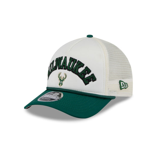 Milwaukee Bucks Chrome Arch 9FORTY M-Crown A-Frame Trucker Hat - New Era Cap