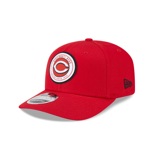 Cincinnati Reds Circle Patch 9SEVENTY Stretch-Snap Hat - New Era Cap
