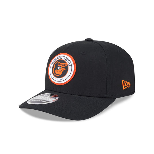 Baltimore Orioles Circle Patch 9SEVENTY Stretch-Snap Hat - New Era Cap