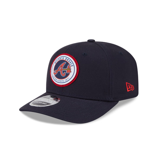 Atlanta Braves Circle Patch 9SEVENTY Stretch-Snap Hat - New Era Cap