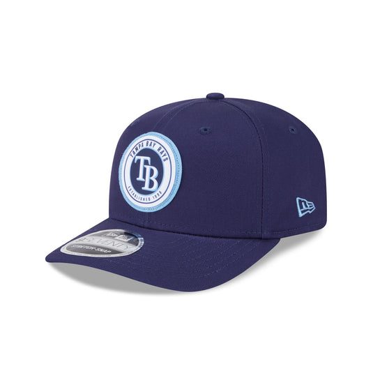 Tampa Bay Rays Circle Patch 9SEVENTY Stretch-Snap Hat - New Era Cap