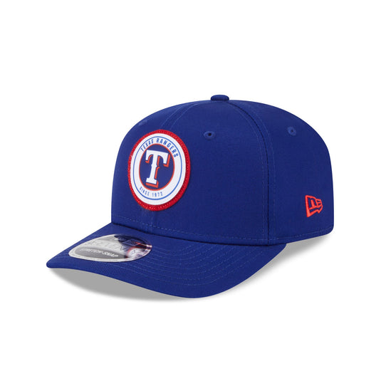 Texas Rangers Circle Patch 9SEVENTY Stretch-Snap Hat - New Era Cap