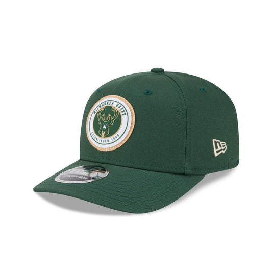 Milwaukee Bucks Circle Patch 9SEVENTY Stretch-Snap Hat - New Era Cap