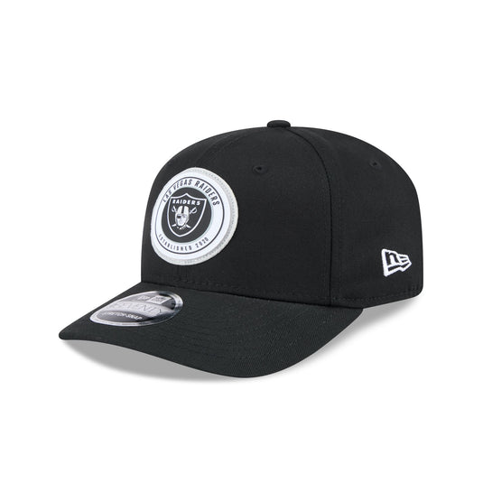 Las Vegas Raiders Circle Patch 9SEVENTY Stretch-Snap Hat - New Era Cap