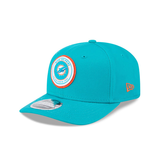 Miami Dolphins Circle Patch 9SEVENTY Stretch-Snap Hat - New Era Cap