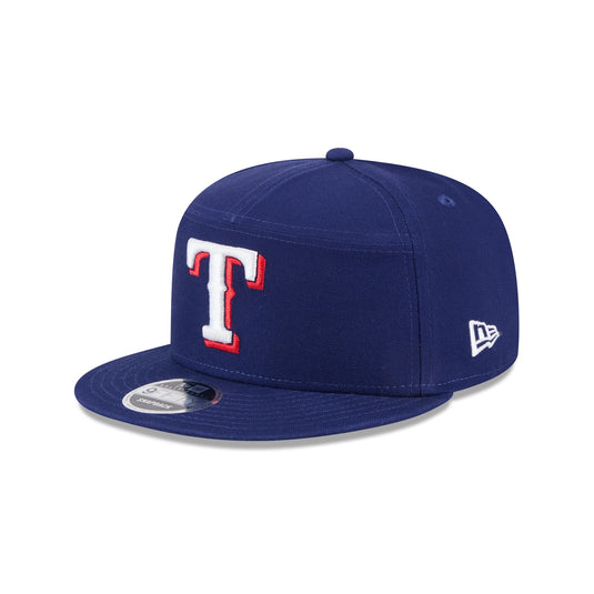 Texas Rangers Cotton Canvas Split Panel 9FIFTY Trucker Hat - New Era Cap